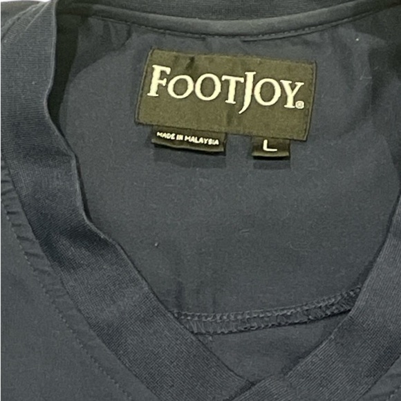 FootJoy Navy Blue V Neck Golf Pull Over Size L - Picture 4 of 5